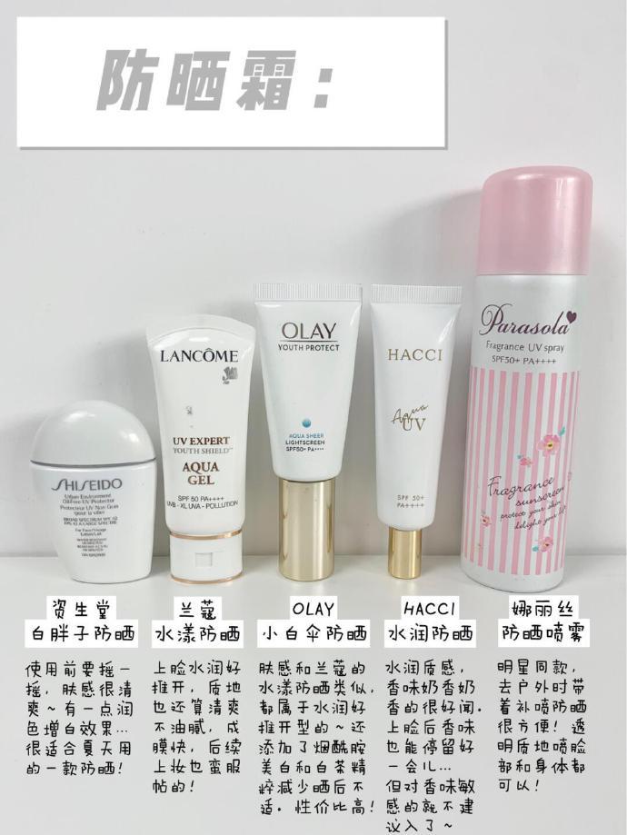 混油皮女生的夏季護(hù)膚品+防曬霜合集